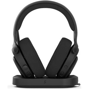Fractal Design Scape Dark Draadloze PC Gaming Headset, afneembare flip-to-mute microfoon met ruisonderdrukking, batterijlevensduur tot 40 uur, configurebare sfeerverlichting, zwart