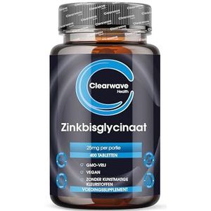 Zinktabletten 25mg - 400 Tabletten (12 + Maandelijkse levering) - 1 Gemakkelijk door te slikken Premium Zinkcitraat per dag - Veganistisch en Vegetarisch
