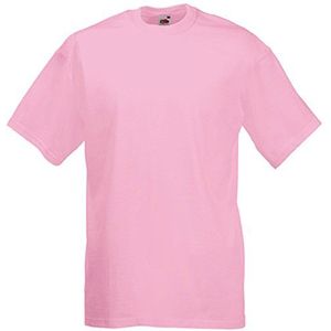 Fruit of the Loom Baseball Classic T-shirt met korte mouwen, heren, roze, L