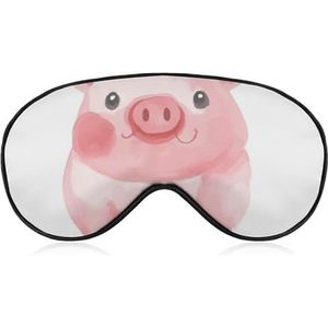 Mooi varken slaapmasker, licht blokkerend oogmasker, comfortabel en zacht, oogbedekking met elastiek, geschikt voor mannen en vrouwen, geschikt voor reizen en slapen