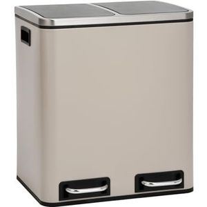 SVITA - TM2X15 - Afvalbak - Taupe - Afvalscheidingssysteem 30L