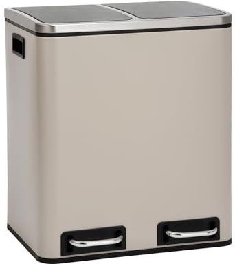 SVITA - TM2X15 - Afvalbak - Taupe - Afvalscheidingssysteem 30L