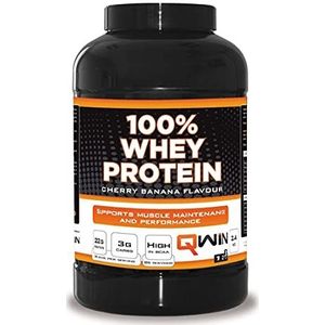 QWIN 100% Whey Protein Shake (Cherry Banana, 2400GRAM)