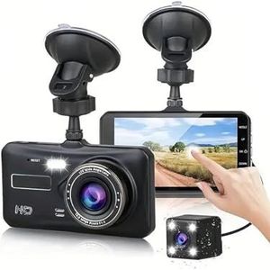 Dashcam Dashcam Voor- En Achtercamera AUTO-DVR Autovideorecorder Voertuig Black Box FULL HD 1080P Nachtbestuurdersrecorder Autocamera(Dual Lens 32G)