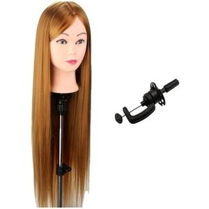 30"" haarstyling mannequin hoofd met hoge temperatuur vezel oefenknippen blond haar dummy poppen for pruik(19-E)