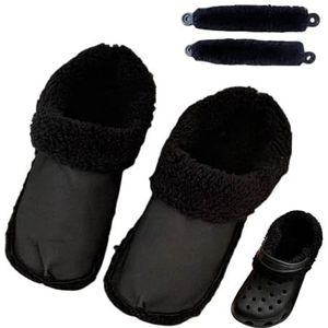 Crocs Vervangende Inlegzolen, Pluizige Bontvoering, Winter Klompen Voering met Lace Covers Verwijderbare Korte Pluche Binnenzool