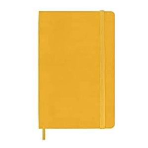 Moleskine Klassiek notitieboek, zak, gelinieerd, oranjegeel, zijden harde kaft (3,5 x 5,5)
