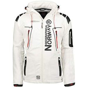 Geographical Norway Techno Softshell Herenjas met capuchon, waterdicht, voor heren, tactisch windjack voor buiten, wandelen, skiën, herfst, winter, lente