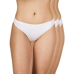 A.A UNDERWEAR - Onderbroeken voor dames, katoen en modal, bikinibroekje met lage taille, verpakking van 3 stuks, laag uitgesneden slips, comfortabel ondergoed voor dames, wit, M