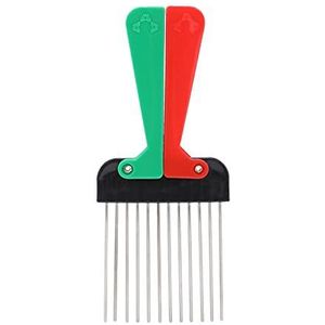 Metalen haarpluk, niet roestig Plastic handvat Pickkam Handig in gebruik Slijtvast voor thuis voor salon Haarstyling