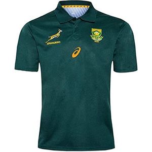 Dogboo Rugbyshirt voor jongens en heren, korte mouw, 2020 Zuid-Afrika, Groen, L