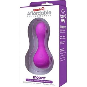Screaming O Charged Moove Vibrator, oplaadbaar, flexibel, met 20 krachtige vibraties, violet