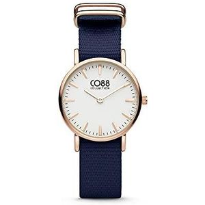 Reloj CO88 Unisex volwassenen kwarts horloge 1, donkerblauw, Riemen.