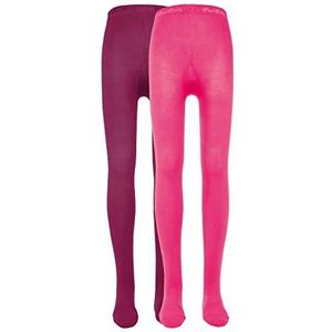 Ewers 2-pack baby- & kindermaillot effen kleuren, dubbelpak katoenen maillot voor meisjes, MADE IN EUROPE, roze/roze, maat 122-128