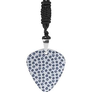 Blueberry Gitaar Pick Ketting Metalen Hanger Charm Chain Ketting Sieraden Gift