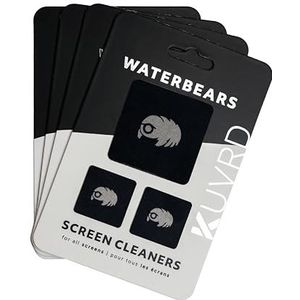 KUVRD Waterbear - Universele Schermreinigers - Teeny Tiny Reinigingsgereedschap voor uw lenzen en schermen - 4-Pack - (4-PAD Sets)