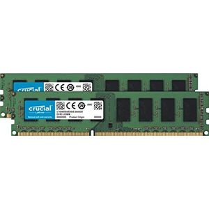 Crucial CT2K102464BD186D Geheugenkit, 16 GB (8 GB x 2), DDR3L, 1866 MT/s, PC3L-14900, DIMM, 240-Pin)