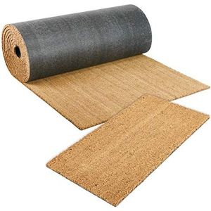 ANRO Kokosmat deurmat schraper schraper vele maten en hoogten natuurproduct rol dikte 14 mm grootte 160 x 100 cm