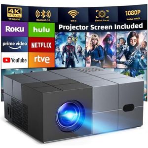 [Elektrische focus] WiFi Bluetooth projector Native 1080P 20.000LM draagbare smart projector YOWHICK film projector compatibel met telefoon / tv-stick