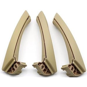 Auto interieurdeurgrepen 6-delige Set Voor BMW 3-serie E90 E91 E92 316 318 320 325 328i 2004-2012 LHD RHD Passagiersdeurhendel Afdeklijst(LHD Set Beige)