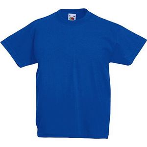 Fruit of the Loom Unisex Kids Valueweight T-shirt met korte mouwen, koningsblauw, 7-8 jaar