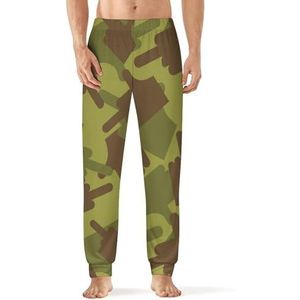 Middelvinger Camouflage Mannen Pyjama Broek Zachte Lounge Bottoms Met Pocket Slaap Broek Loungewear