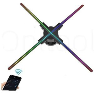 Hologram-ventilator, 42CM 3D Hologram Fan Projector, WiFi LED-displaylicht for logo-advertenties en 3D-beelden