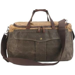 Kledingtas Kledingtassen voor Reizen 19 Inch Reisplunjezak Lederen Canvas Bagage Weekend Vintage Handbagage Voor Heren Handbagage Kledingtas (Color : C, Size : 50 * 22 * 30cm)