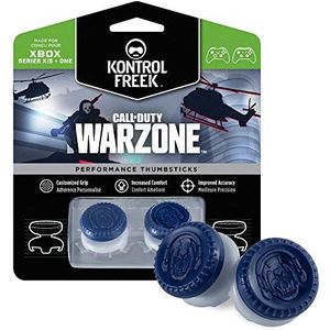 KontrolFreek Call of Duty: Warzone Performance Thumbsticks voor Xbox One en Xbox Series X | 2 verhoogd, hybride | blauw/grijs