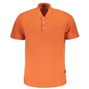 Napapijri Oranje katoenen poloshirt voor heren, oranje, M