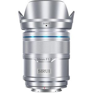 SIRUI Sniper 16 mm F1.2 groothoek autofocus APS-C lens voor A5, A6, FX30, ZV-E10 (E-bevestiging, zilver)