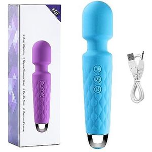 Personal Wand Sex Toys Vibrator [Clitoris Stimulator Vibrators for Her] | Sex toy | Personal Wand Massager | 20 patterns and 8 speeds of fun | Quiet | Toys for female adults (Blue)