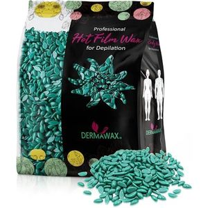Dermawax 500 g Azulen Wax– Synthetische Hars voor Effectieve Ontharing– Sneldrogend voor Oksels, Bikini, Korte & Dikke Haren– Voor Professionals & Thuis– Made in Italy (0,5 kg, Black Azulene)