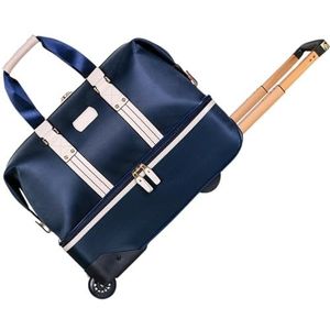 Bagage Koffer Trolley Koffer 20 Inch Reiskoffer Dubbellaagse Kleding Reistas Slijtvaste Koffer Reiskoffer Handbagage (Color : A, Size : 20inch)