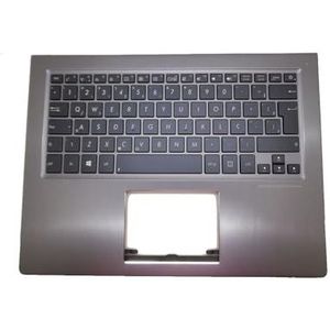 Laptop PalmRest & toetsenbord voor ASUS UX302 UX302L UX302LA UX302LG Grijze behuizing met achtergrondverlichting LASWHBBRAR(Brazilian BR)