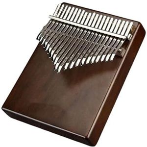 instrumentkalimba 21 toetsen/17 toetsen walnoot professionele draagbare schattige muziekinstrument beginners duimpiano chromatische toonladder (Size : 17)