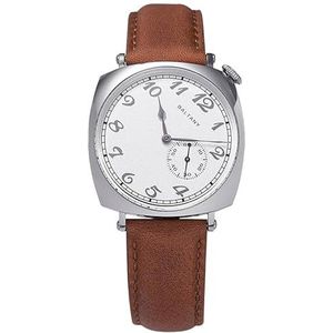 Baltany 1921 Sub-Second Hommage Horloge Seagull ST1701 Rvs Zalm Kleur Vierkante Case Mannen Horloge, V 1, Klassiek