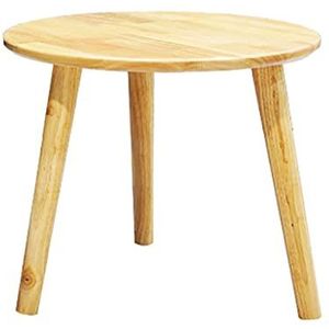 Prachtige massief houten salontafel, Home Rubber Wood kleine ronde tafel, slaapkamer/vrijetijdstafel/onderhandelingstafel, balkon afternoon tea tafel/koffietafel (Kleur: C, Maat: 60X62CM)