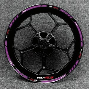 Accessoires Onderdelen Motorfiets 17 Inch Voor- En Achterwielnaaf Decal Set Trim Bescherming Velg Waterdichte Sticker Voor Y&amaha YZF R3(Style 6)