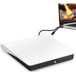 Externe CD/DVD Drive voor Laptop, USB 3.0 Type C Draagbare DVD-speler voor Laptop, CD Brander Externe Schijf Drive Optische Compatibel met Laptop Desktop PC Mac Windows Mac Linux OS