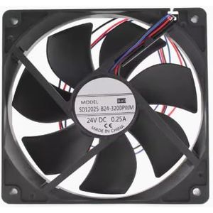 LMNCBVYA SD12025-B24-3200PWM 120mm 3-Wire Axial Cooling Fan - DC24V, 4.08W, 3200 RPM for Laptops and More