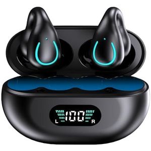 Draadloze Bluetooth Hoofdtelefoon Clip Mini Hoofdtelefoon Oplaadbare Hoofdtelefoon Sport Bone Driving Headset Oefening Rijden Wandelhelm (zwart)