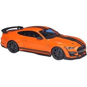 Simulatie legering modelauto Voor Fo&rd 1:18 gesimuleerd legering afgewerkt automodel speelgoed gesimuleerd binnendeur te openen metalen model (Color : 2020 Shelby GT500 Orange)