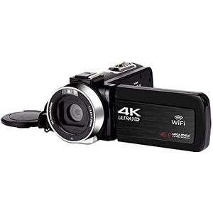 Vlogcamera, Camcorder Video Camera 4K Video Webcam Camcorder 3.0 inch Touchscreen Remote Remote Outdoor Camera WiFi Video Photography(64 G SD Card,AF1)