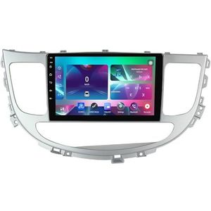 9"" Android 14 Touchscreen Autoradio 2 din met AHD Omgekeerd beeld Bediening op het stuur Bluetooth GPS navigatie Draadloze CarPlay voor Hyundai Rohens Genesis 2008-2013(Q200(4+32G))