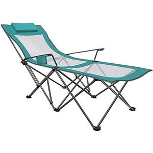 Outdoor terrasstoelen lichtgewicht camping klapstoel, ligstoel fauteuil, met verstelbare rugleuning, strand, camping, tuin (kleur: onecolor)