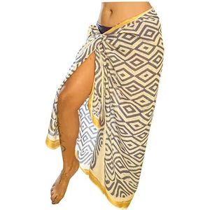 Pareo Strandlaken, katoen, groot, strandsarong voor dames, blokprint, natuurlijke kleurstof, wikkelrok, strandrok, wandtapijt, wikkeldoek, bikini, bedekking, over badpakken, Blok 5, One size