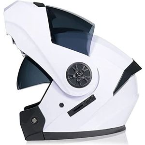 Modulaire motorhelm met dubbel zonnevizier, integraalhelm voor heren en dames DOT-gecertificeerde motorcrosshelm voor volwassenen voor scooter Street Cruiser Chopper Decoration