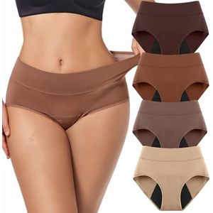 Wasbare Incontinentiebroekjes For Vrouwen Herbruikbaar Lekvrij Ondergoed Met 3-laags Absorberende Kern Comfortabele Slips For Licht Urineverlies(4pcs-d,L)