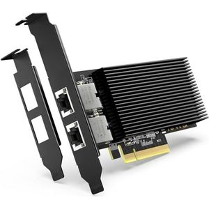 10G PCI-E Netwerkkaart met 10Gbps Dual RJ45 Poorten, Intel X540-T2 Conrtoller, VIMIN 10Gb Ethernet Adapterkaart Compatibel met PCI Express X8, X16, Ondersteuning Windows/Windows Server/Linux/VMware